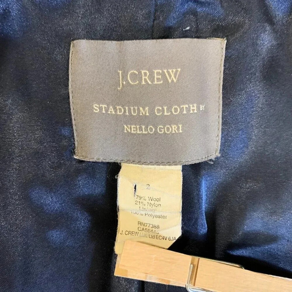 J.Crew Women's Stadium Cloth Nello‎ Gori Cocoon Wool Coat Jacket Size 2 - Picture 6 of 12